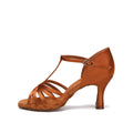 5-Strap Satin Latin Dance Shoes