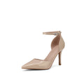 Apricot Colored Strappy Pumps