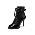 Bottes de danse jaunes monobloc à talon et semelle