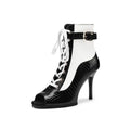 Black Stone Texture One Piece Sole Dance Boots