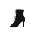 Black Suede Lace-up Dance Boots