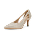 Gold Openwork Pumps