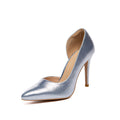 Escarpins en cuir verni abricot