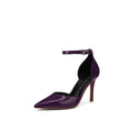 Purple Colored Strappy Pumps