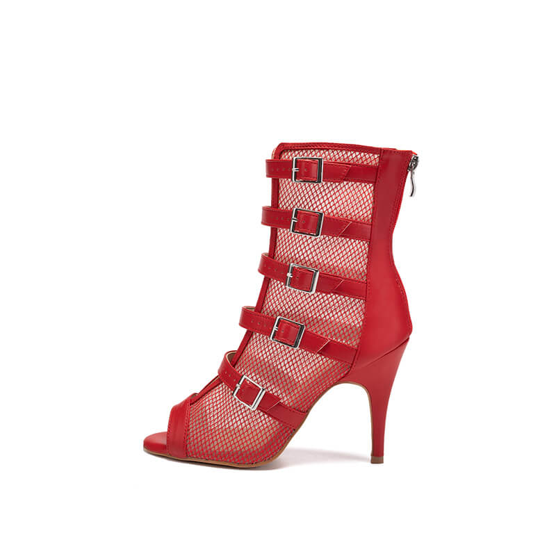 Buy women long boots over knee behind lacing leather super high heels model  nightclub pole dance shoes . red . 42 Online at desertcartINDIA