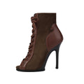 Reddish Brown One-Piece Sole Dance Boots