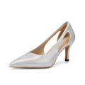 Silver Openwork Pumps