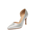 Escarpins en cuir verni abricot
