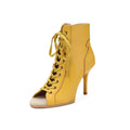 Yellow One-Piece Heel Sole Dance Boots
