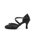 Chaussures de danse de salon à bout fermé en satin