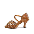 Chaussures de danse latine en satin pour femmes